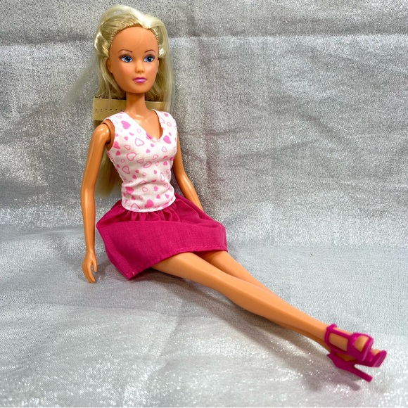 Simba Other - Simba Doll - Steffi Fashion Doll with Pink Heart Dress Outfit 12"